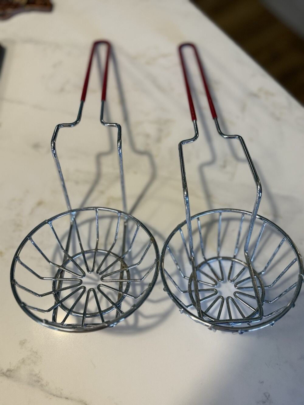 Stainless Round Wire Tortilla Fry Basket for making Taco Shell Chips Salad Bowl